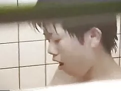 女の子は黒のタイツ鋳造を通してYを撫でた ...